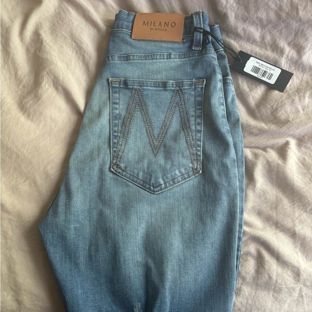 Milano High Rise Blue Jeans with Vintage Fade